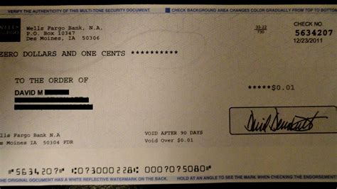i was given <strong>a check</strong> for $25,000. . I received a check from wells fargo